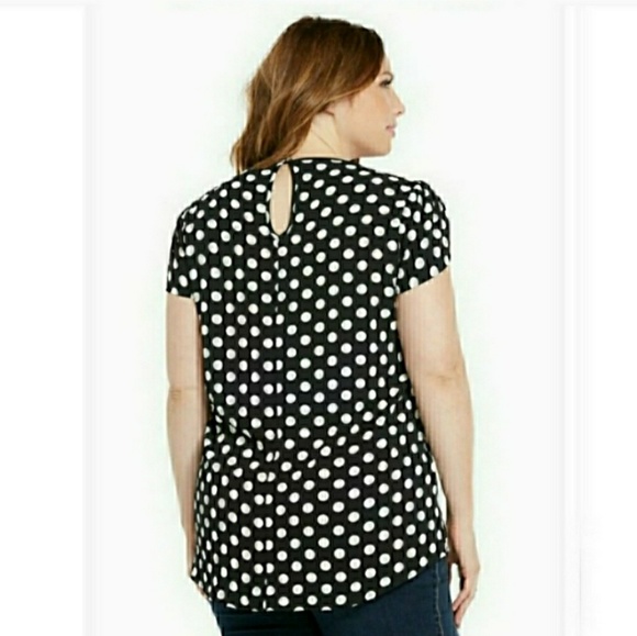 Torrid - Polka dot flutter sleeve top - Picture 5 of 7